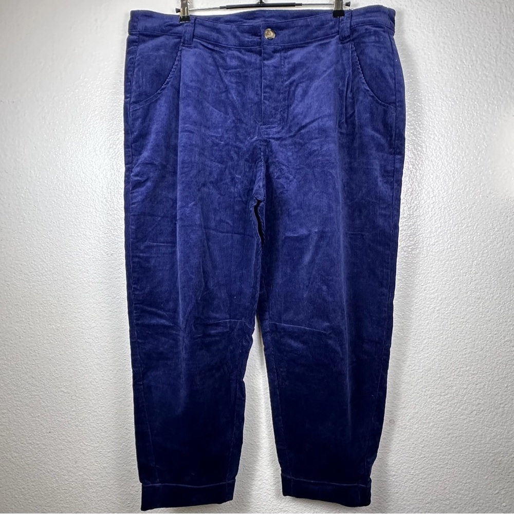 Me by Jennie Garth Women's Blue
Corduroy Straight Leg Plus Dress Pants
Size 20W